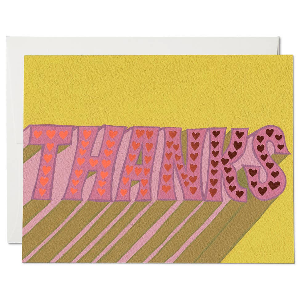 Hearts, Thanks // Thank You Greeting Card