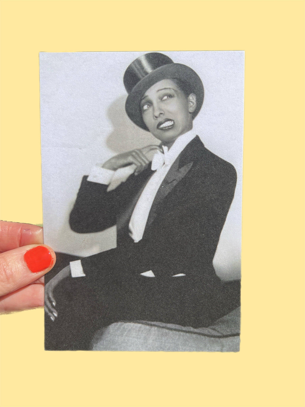 POSTCARD Josephine Baker in Drag