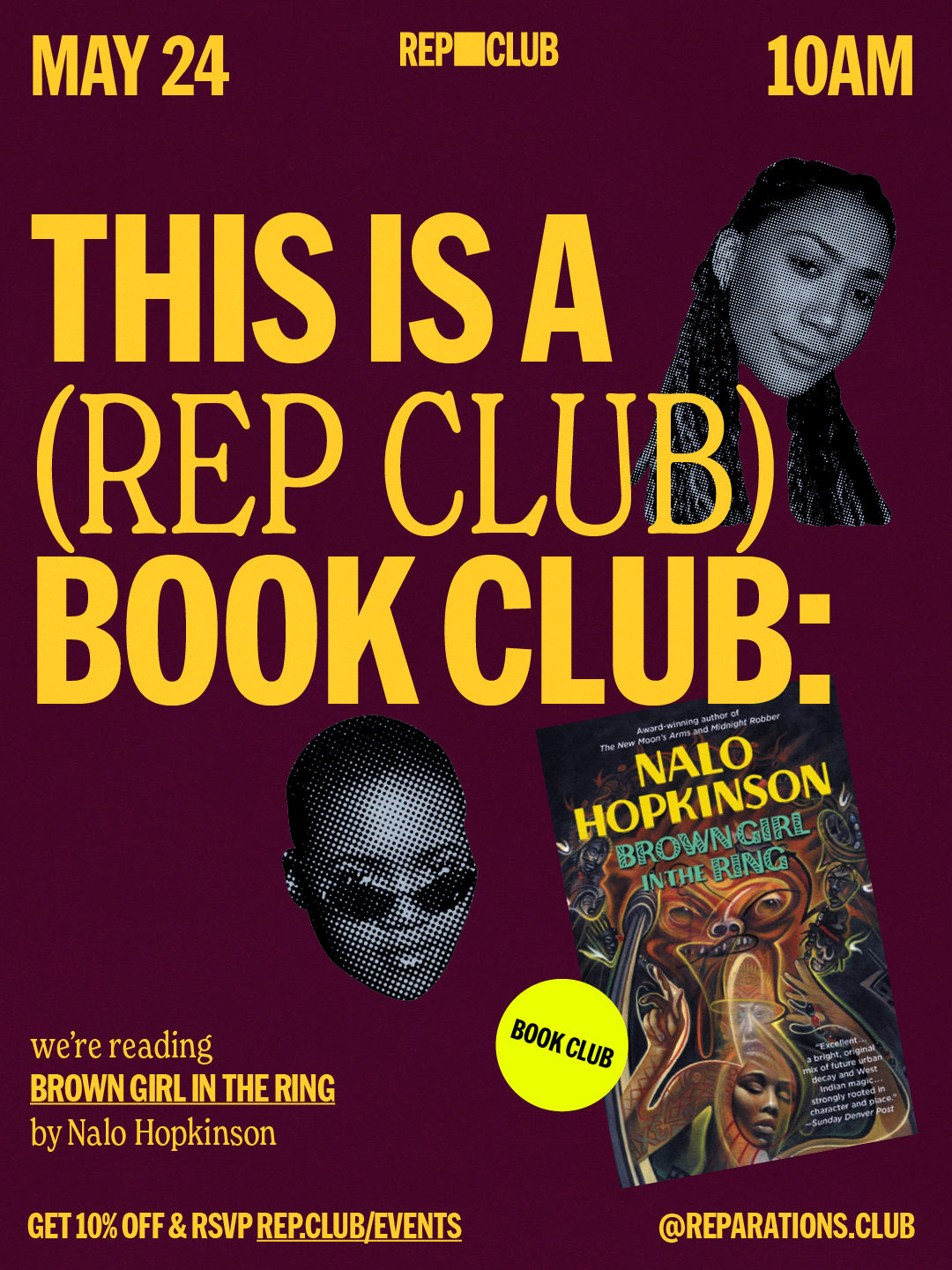 May 24: THIS IS A (REP CLUB) BOOK CLUB