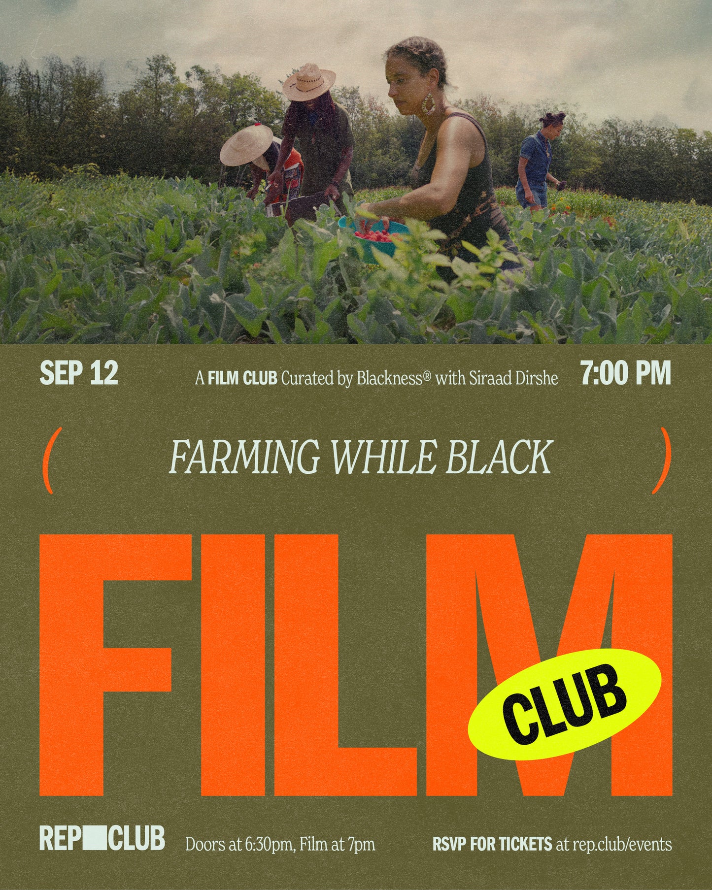 Sept 12th: FILM CLUB 'Farming While Black'