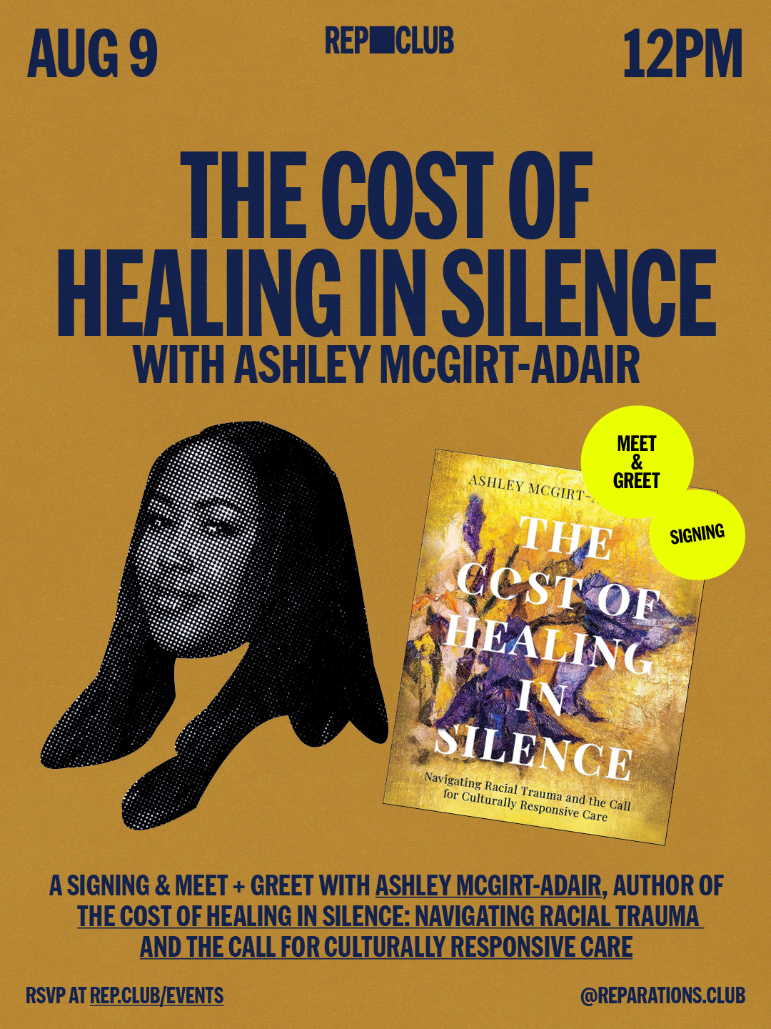 Aug 9 SIGNING: The Cost of Healing in Silence w/ Ashley McGirt-Adair