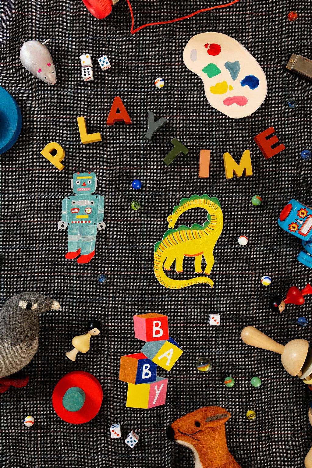 Little Robot Playtime Collection - Die Cut Card