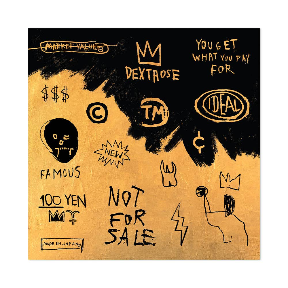 Gold Sheet by Basquiat // Sheet of 16 Stickers