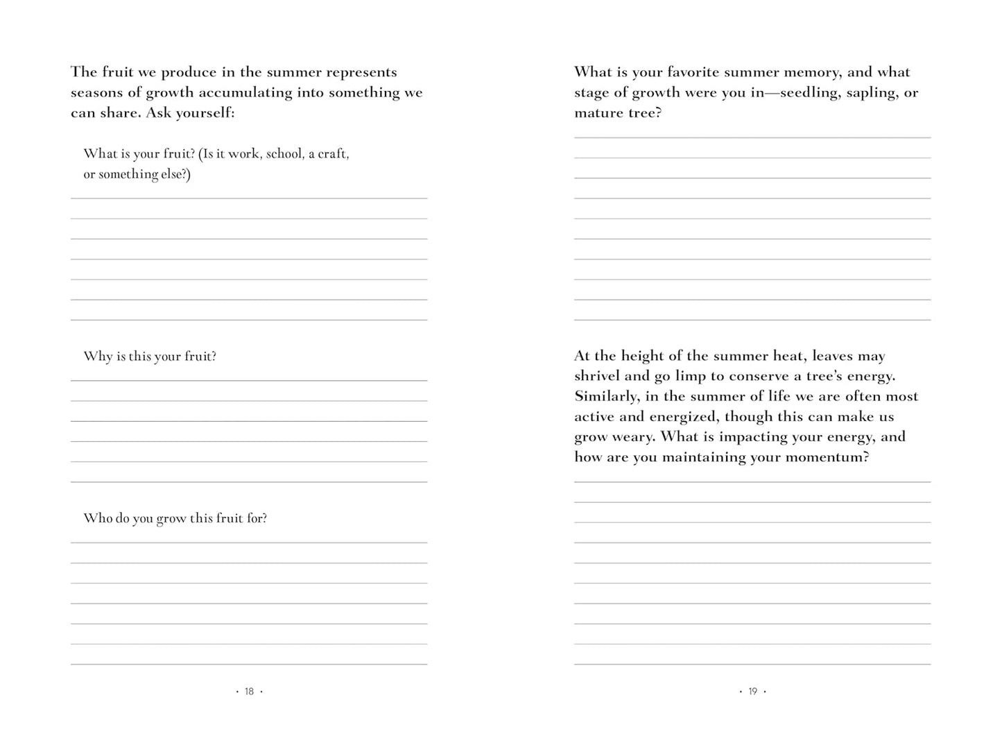 Seasons of Growth // A Journal for Well-Being Inspired by Trees