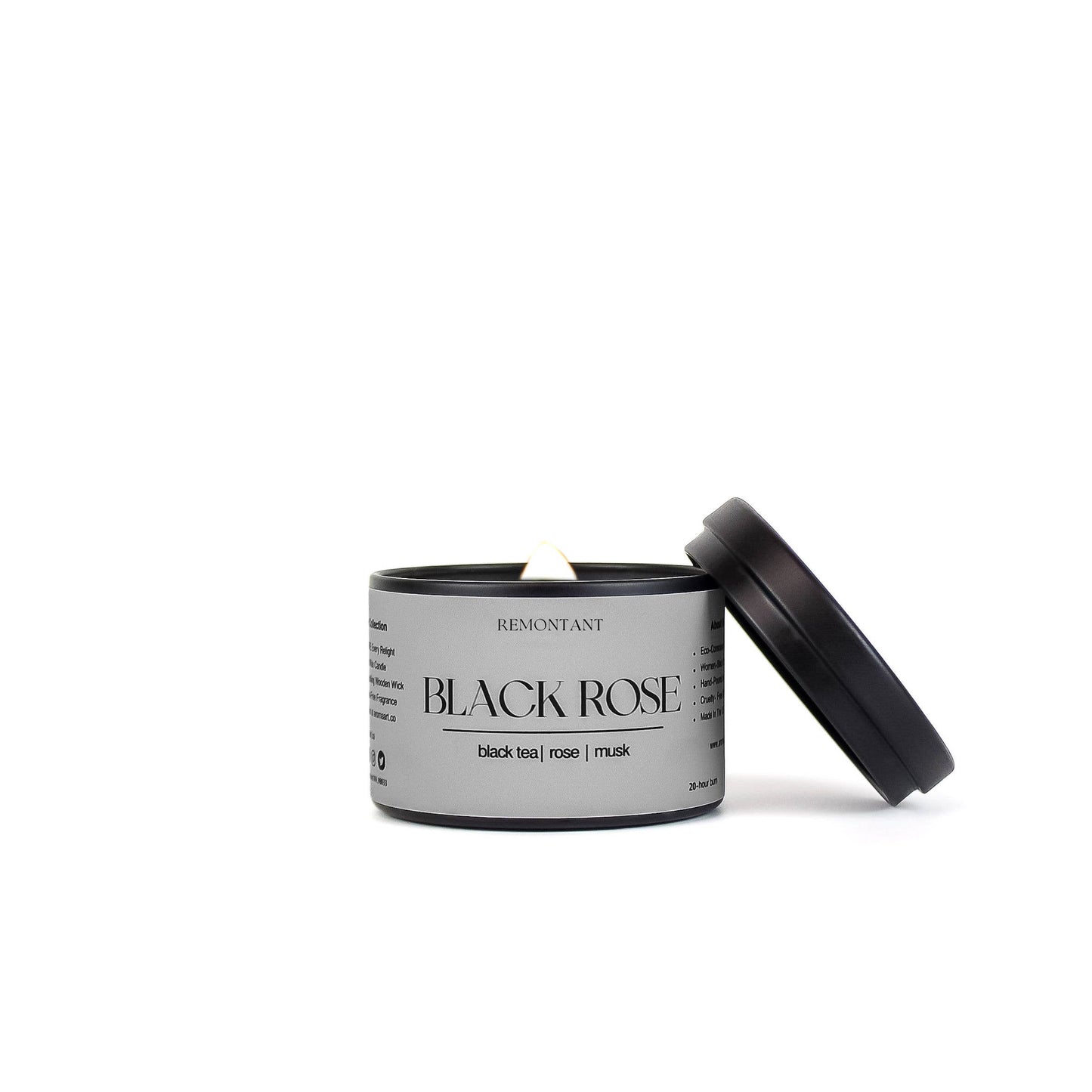 Black Rose - Candle Tin