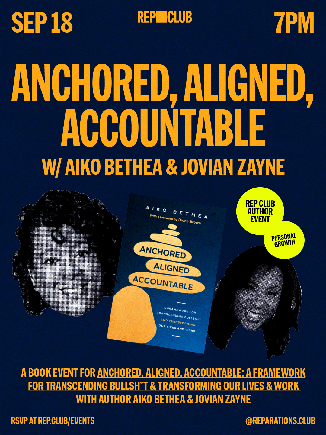 Sept 18th EVENT: Anchored, Aligned, Accountable w/ Aiko Bethea & Jovian Zayne