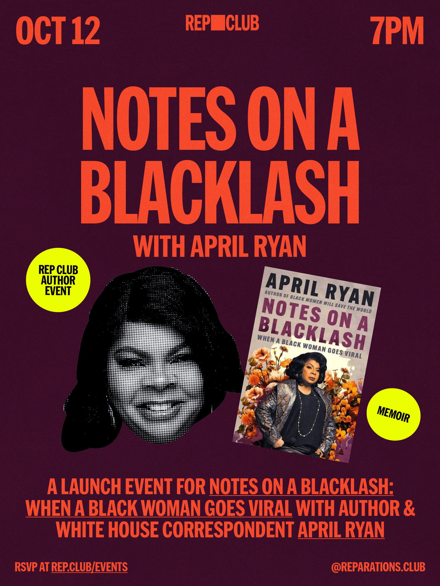 Oct 12th EVENT: Notes On A Blacklash w/ April Ryan