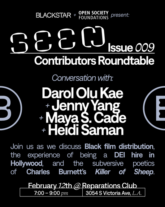 February 12th EVENT: Seen Issue 009 Contributors Roundtable