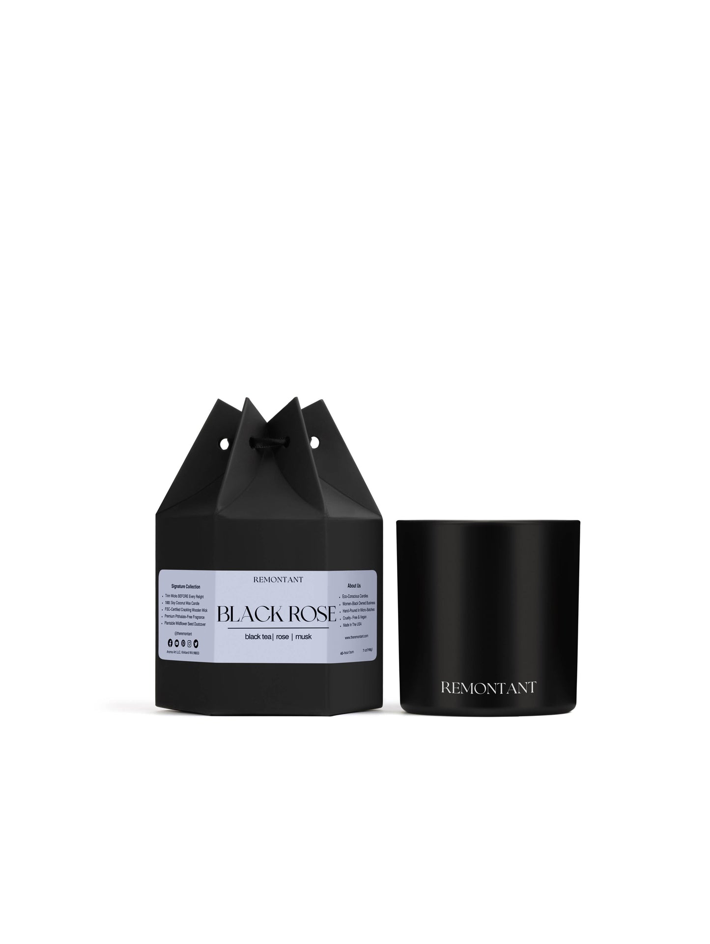 Black Rose | Crackling Wooden Wick Candle